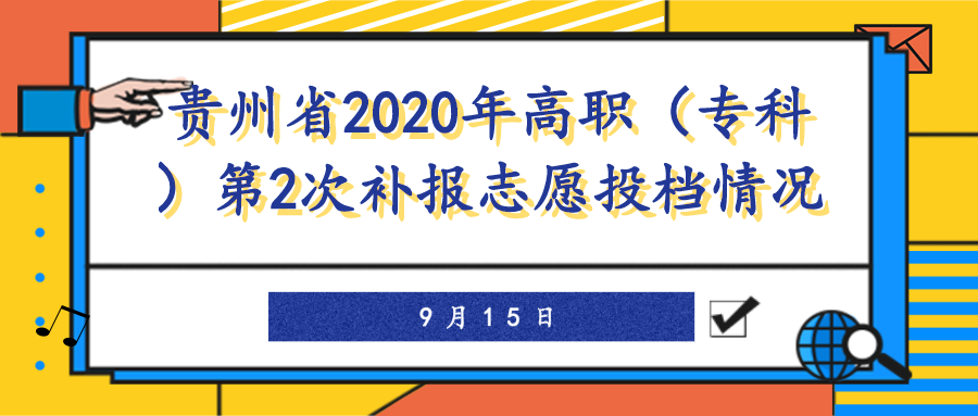 贵州省2020年高职（专科）第2次补报志愿投档情况